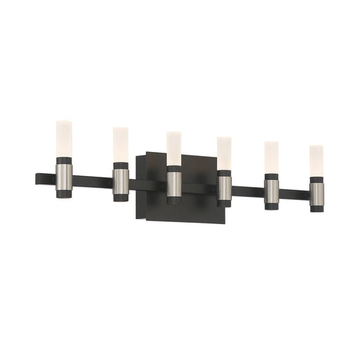 Albany 12-Light 26.5" Vanity Light in Silver-Black Mix