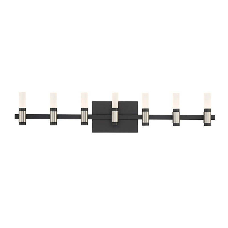 Albany 14-Light 32.25" Vanity Light in Silver-Black Mix