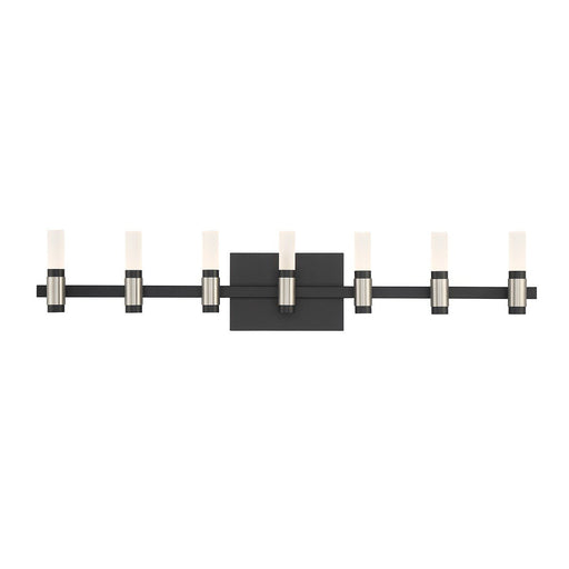Albany 14-Light 32.25" Vanity Light in Silver-Black Mix