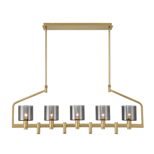 Decato 5-Light 42" Linear Pendant in Satin Gold Paint