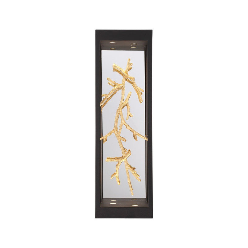 Aerie 4-Light 20" Outdoor Wall Sconce in Gold-Black Mix