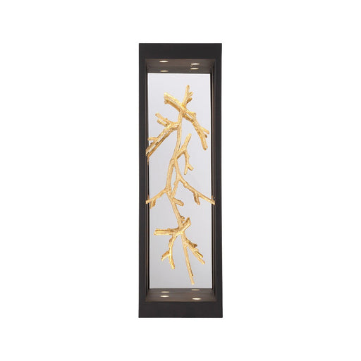 Aerie 4-Light 20" Outdoor Wall Sconce in Gold-Black Mix