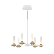Torcia 12-Light 24.25" LED Chandelier in Matte White
