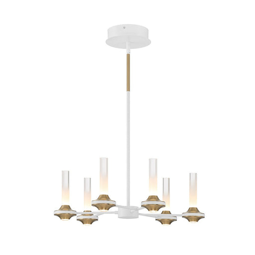 Torcia 12-Light 24.25" LED Chandelier in Matte White