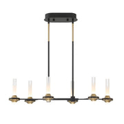 Torcia 12-Light 31.25" Linear Pendant in Matte Black