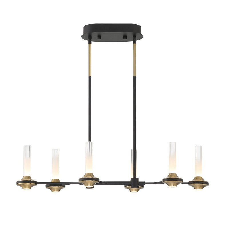 Torcia 12-Light 31.25" Linear Pendant in Matte Black