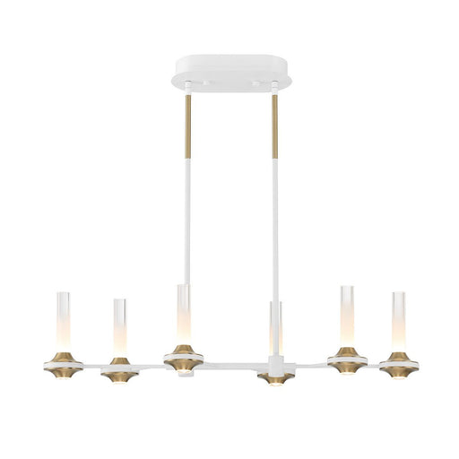 Torcia 12-Light 31.25" Linear Pendant in Matte White