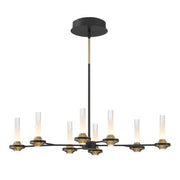 Torcia 16-Light 35.5" Linear Pendant in Matte Black