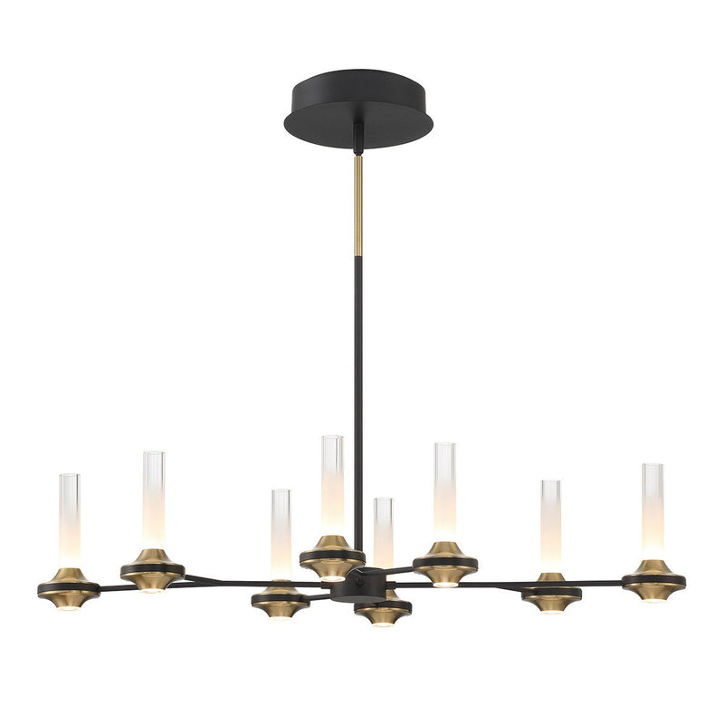 Torcia 16-Light 35.5" Linear Pendant in Matte Black