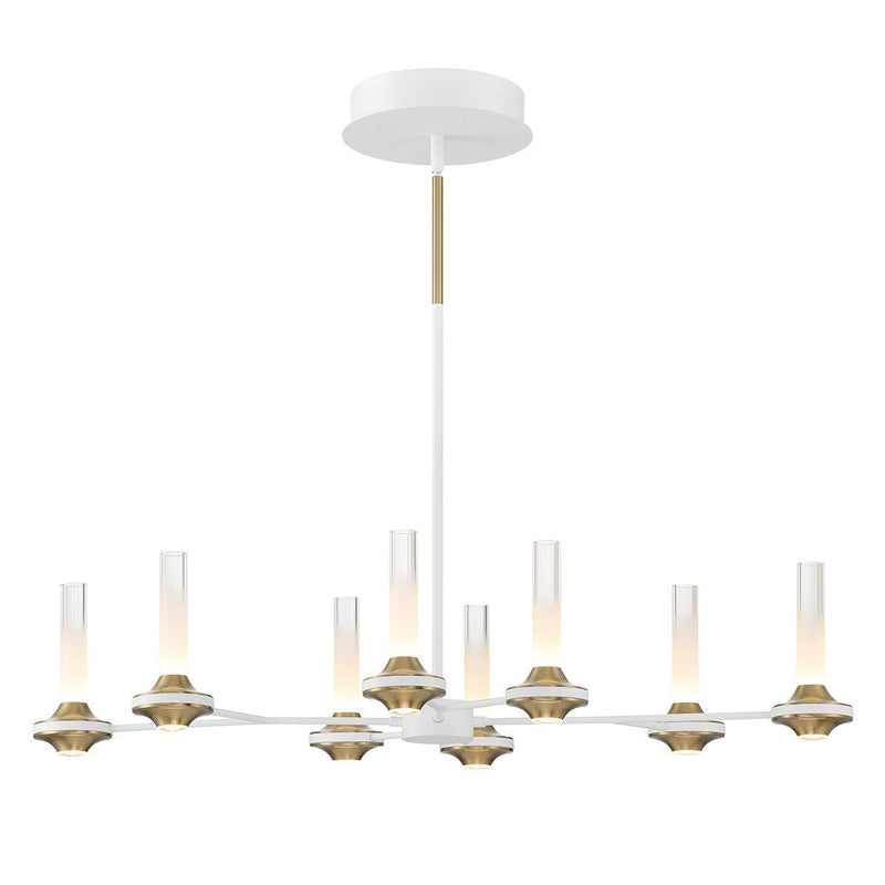 Torcia 16-Light 35.5" Linear Pendant in Matte White