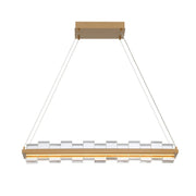 Bruco 2-Light 34.75" Linear Pendant in Matte Gold