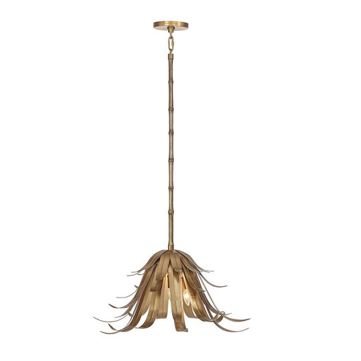 Kagra 3-Light 24" Pendant in Antique Brass