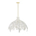 Jalore Six Light Pendant in Distressed White