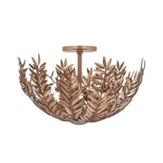 Jalore Three Light Semi-Flushmount in Brown Macchiato