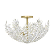 Jalore Three Light Semi-Flushmount in Distressed White