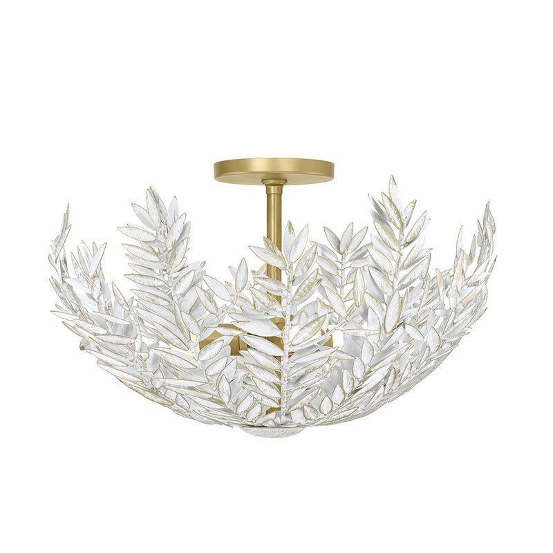 Jalore Three Light Semi-Flushmount in Distressed White