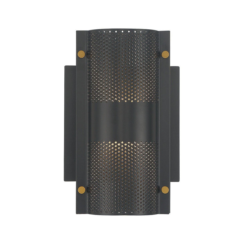 Westcliffe 2-Light 8" Outdoor Wall Light in Gold-Black Mix