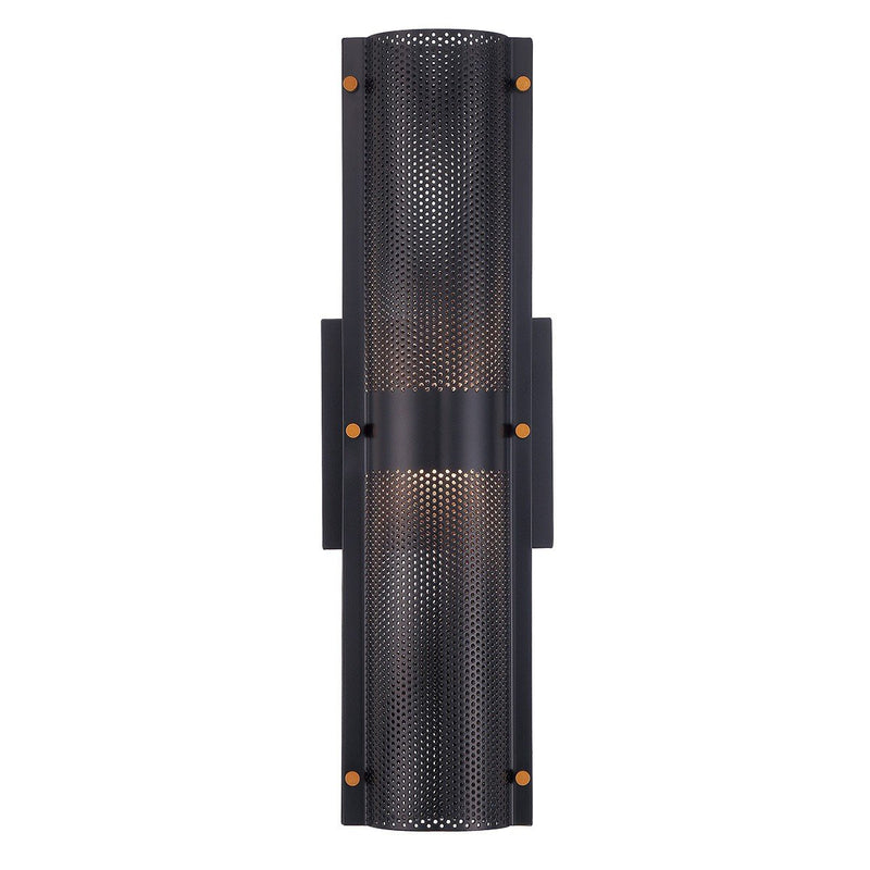 Westcliffe 2-Light 17" Outdoor Wall Light in Gold-Black Mix
