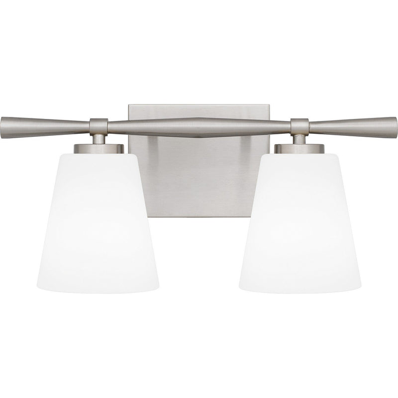 Brindley 2-Light Bath Vanity Light in Brushed Nickel