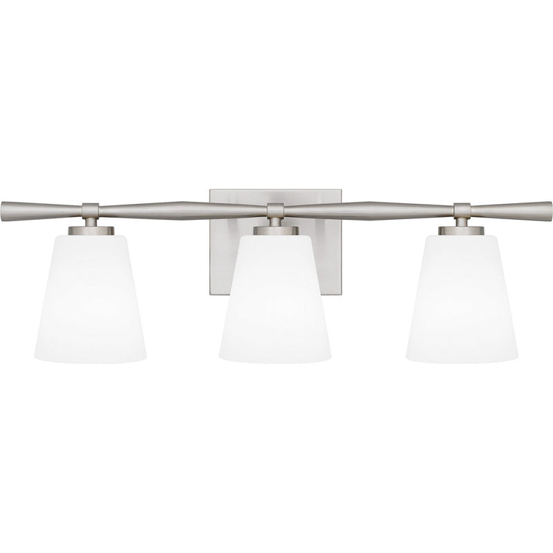 Brindley 3-Light Bath Vanity Light in Brushed Nickel