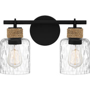 Baltic 2-Light Bath Vanity Light in Matte Black