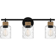 Baltic 3-Light Bath Vanity Light in Matte Black