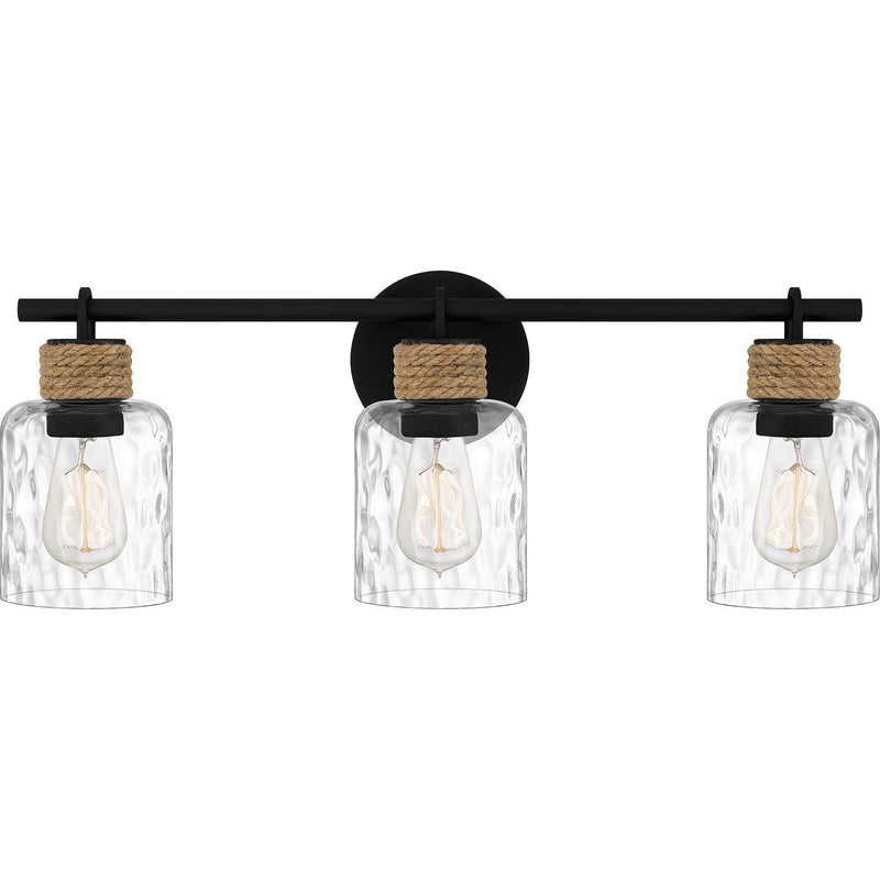 Baltic 3-Light Bath Vanity Light in Matte Black