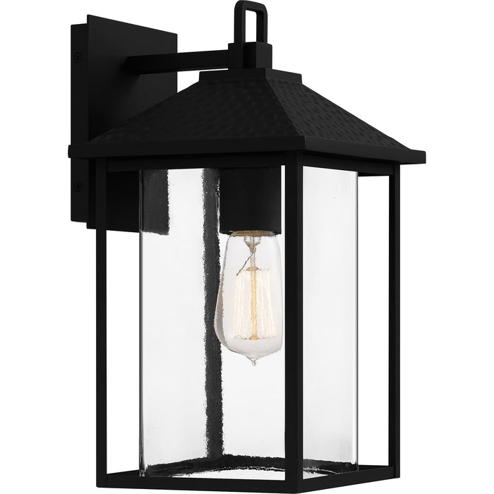 Fletcher One Light Outdoor Wall Mount in Earth Black