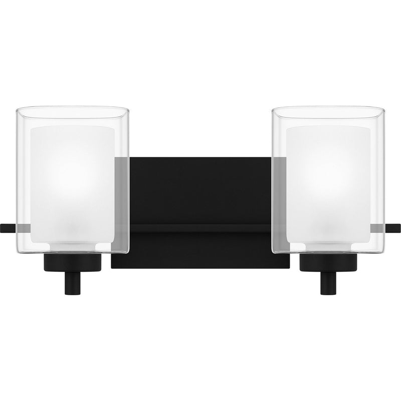 Kolt 17" 2-Light Bath Vanity Light in Matte Black