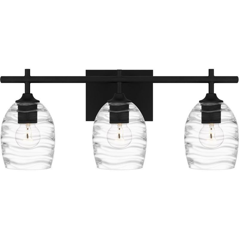 Lucy 3-Light Bath Vanity Light in Matte Black