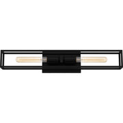 Leighton 2-Light Bath Vanity Light in Matte Black