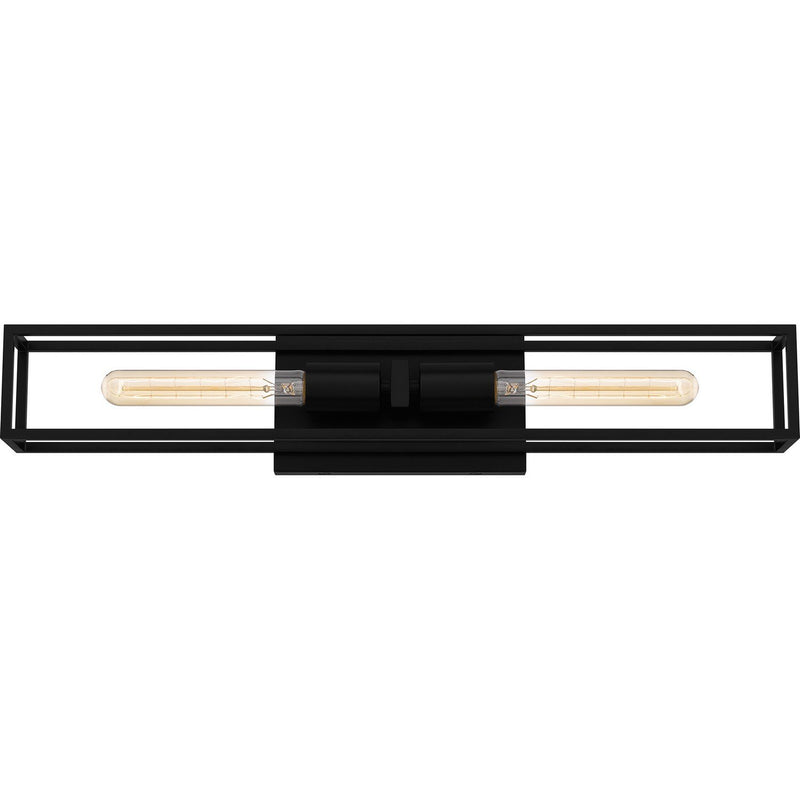 Leighton 2-Light Bath Vanity Light in Matte Black