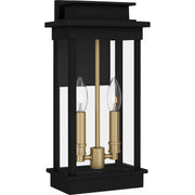 Noelle Medium Outdoor Wall Lantern in Matte Black