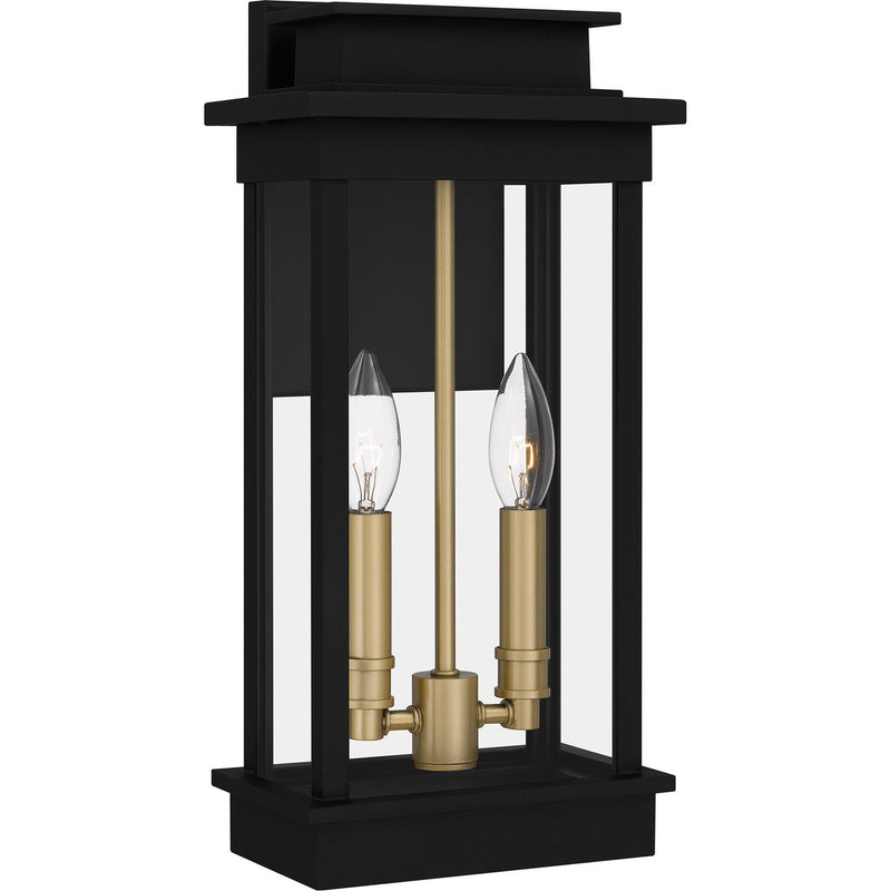 Noelle Medium Outdoor Wall Lantern in Matte Black