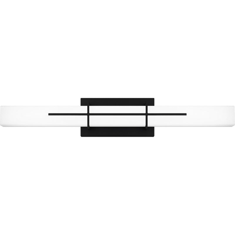 Gemini 28" Bath Vanity Light in Matte Black