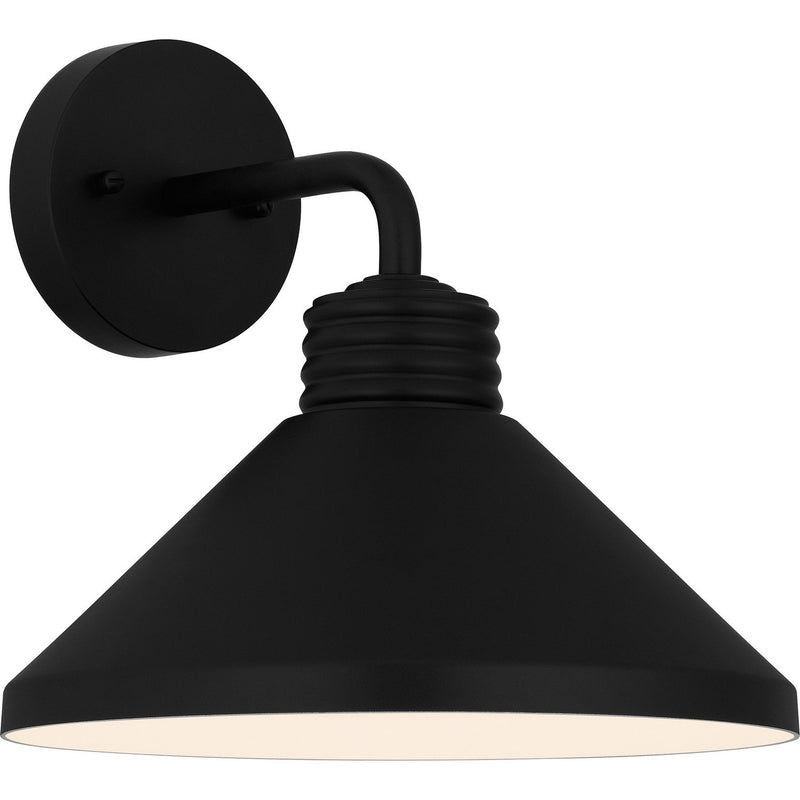 Rencher Medium Outdoor Wall Sconce in Matte Black