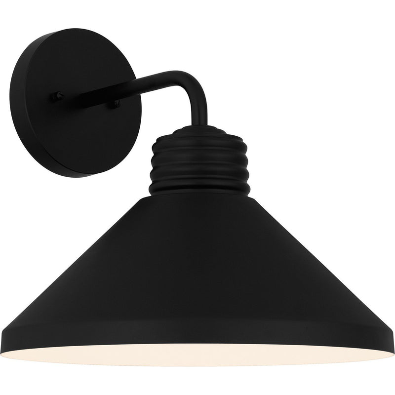 Rencher Large Outdoor Wall Sconce in Matte Black