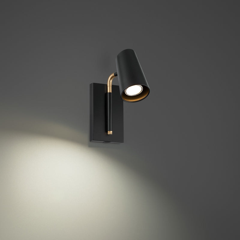 BL-24908-BK/GO- Stylus LED Task & Reading Bed Light in Black & Gold by Modern Forms
