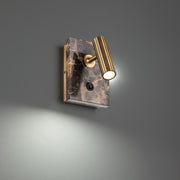 Nexus LED Task & Reading Bed Light in Black & Aged Brass - Lamps Expo