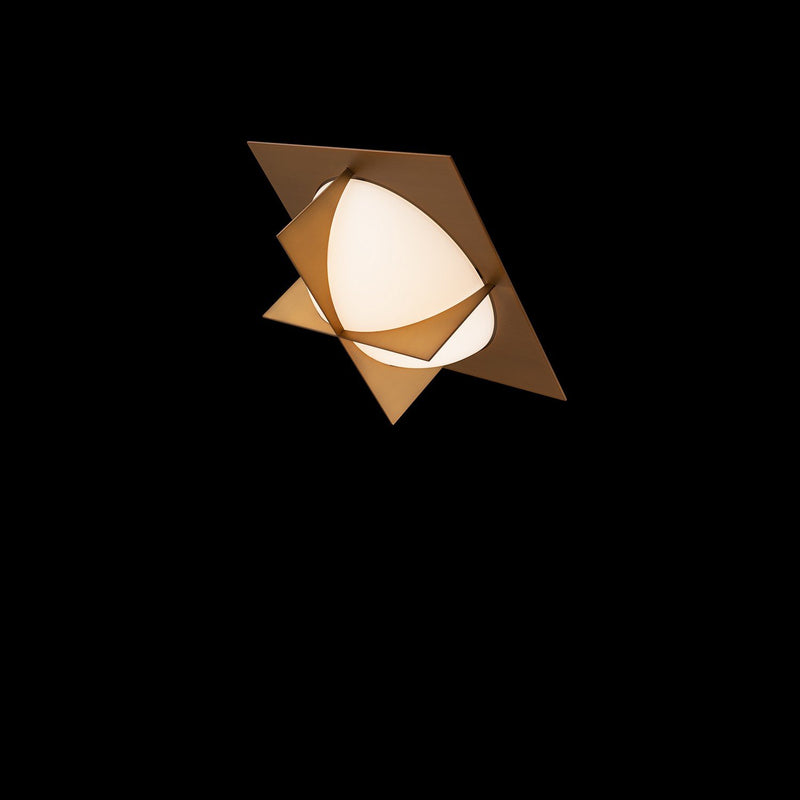 Echelon Flush Mount in Aged Brass