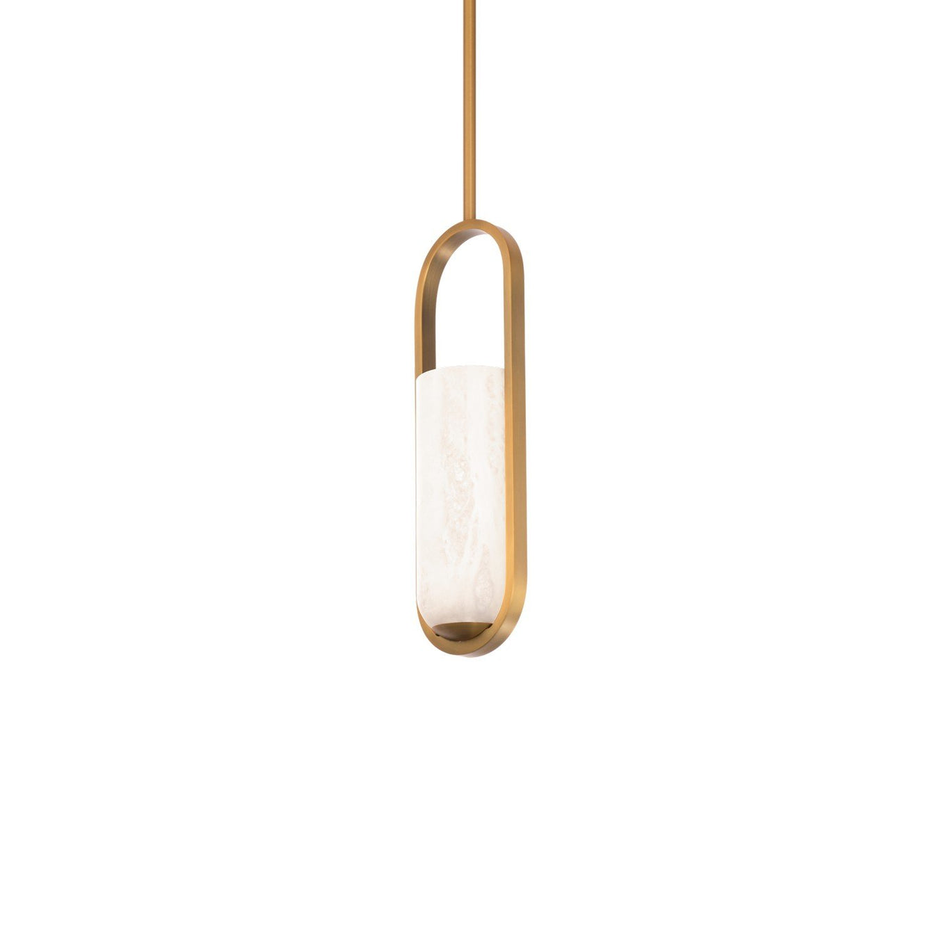 Rollins Mini Pendant in Aged Brass