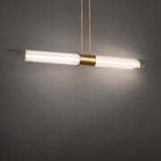 Luzerne 4-Light Linear Pendant in Aged Brass