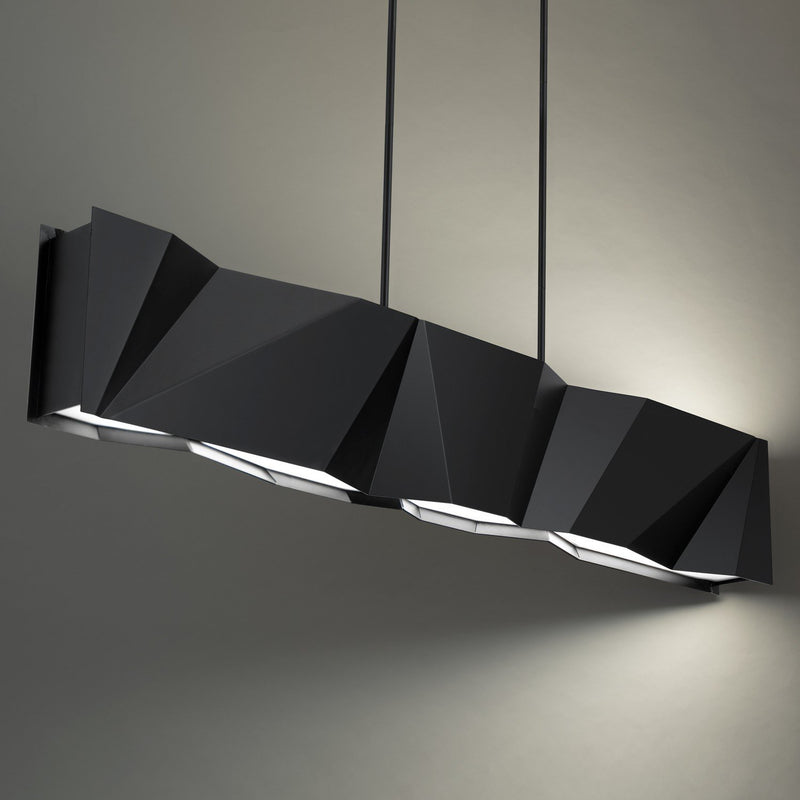 Intrasection 10-Light Linear Pendant in Black