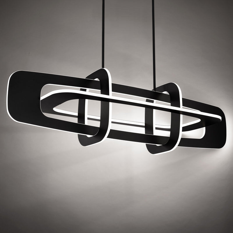 Vesta 4-Light Linear Pendant in Black