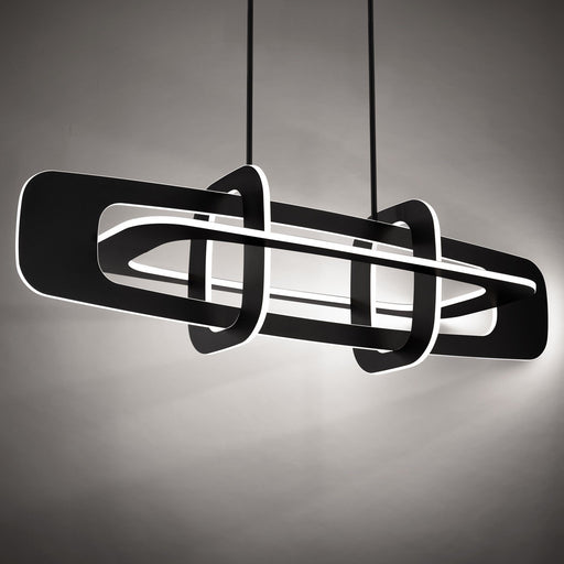 Vesta 4-Light Linear Pendant in Black