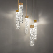 Minx 5-Light Round Pendant in Aged Brass