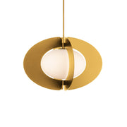 Echelon Medium Pendant in Aged Brass