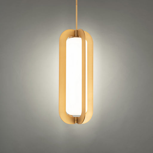 Echelon Mini Pendant in Aged Brass
