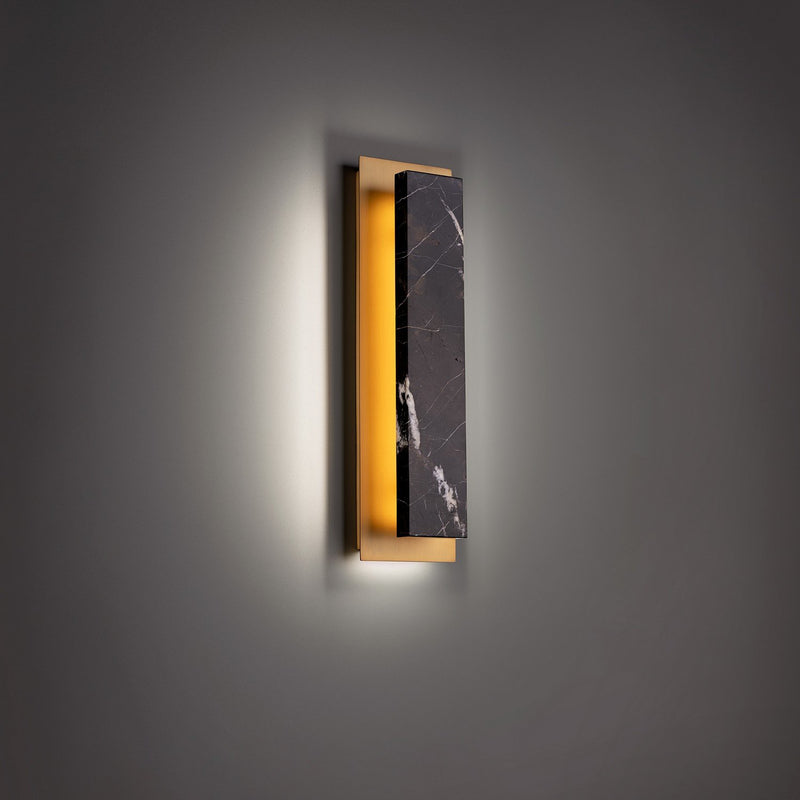 Zurich 2-Light Wall Sconce in Black & Aged Brass