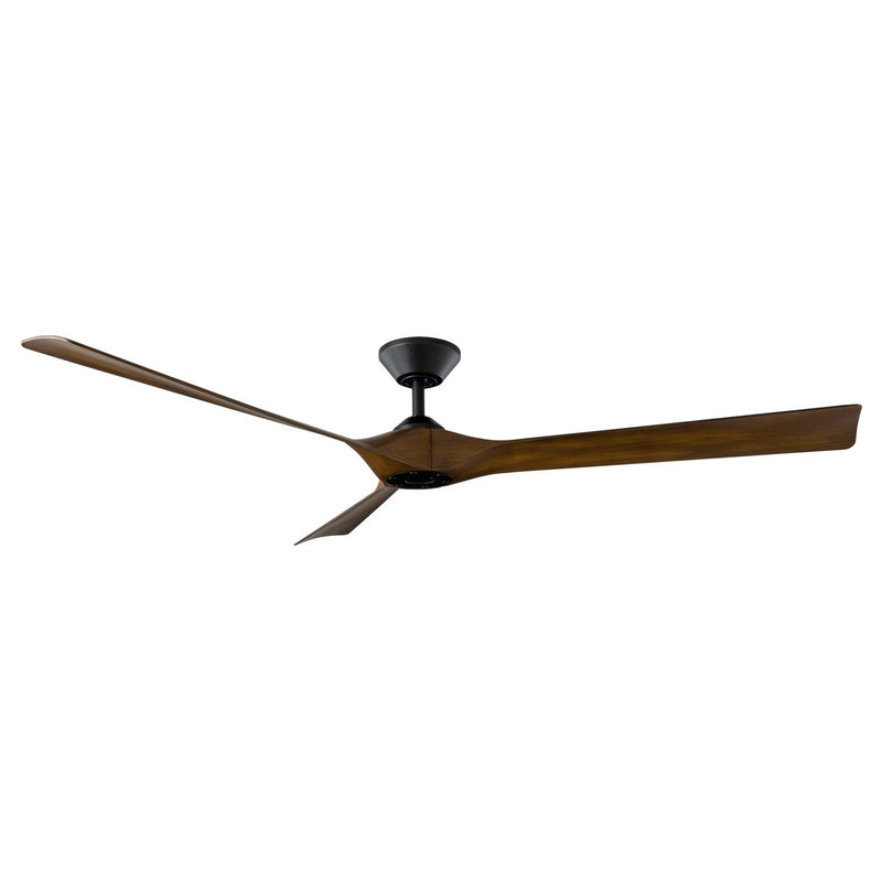 Torque 70" Outdoor Ceiling Fan in Matte Black / Distressed Koa
